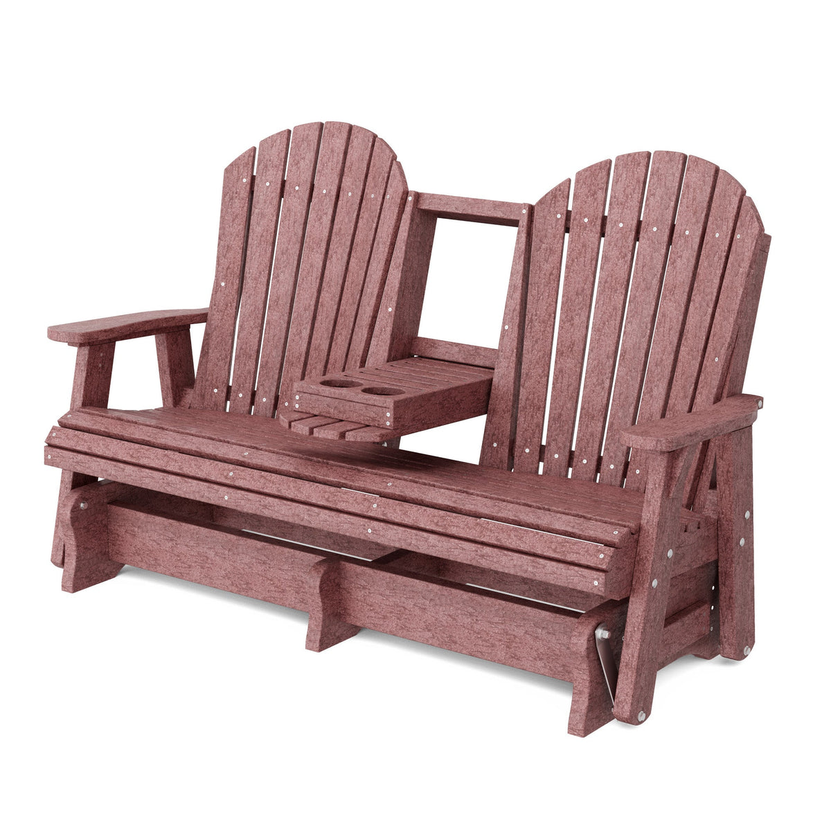 Heritage 5' Glider with Console Garden Bench