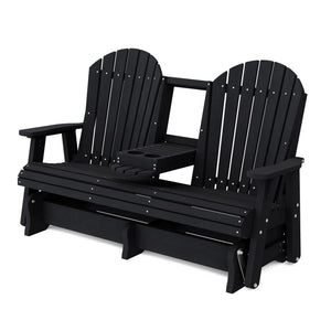 Heritage 5' Glider with Console Garden Bench