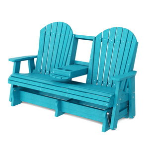 Heritage 5' Glider with Console Garden Bench