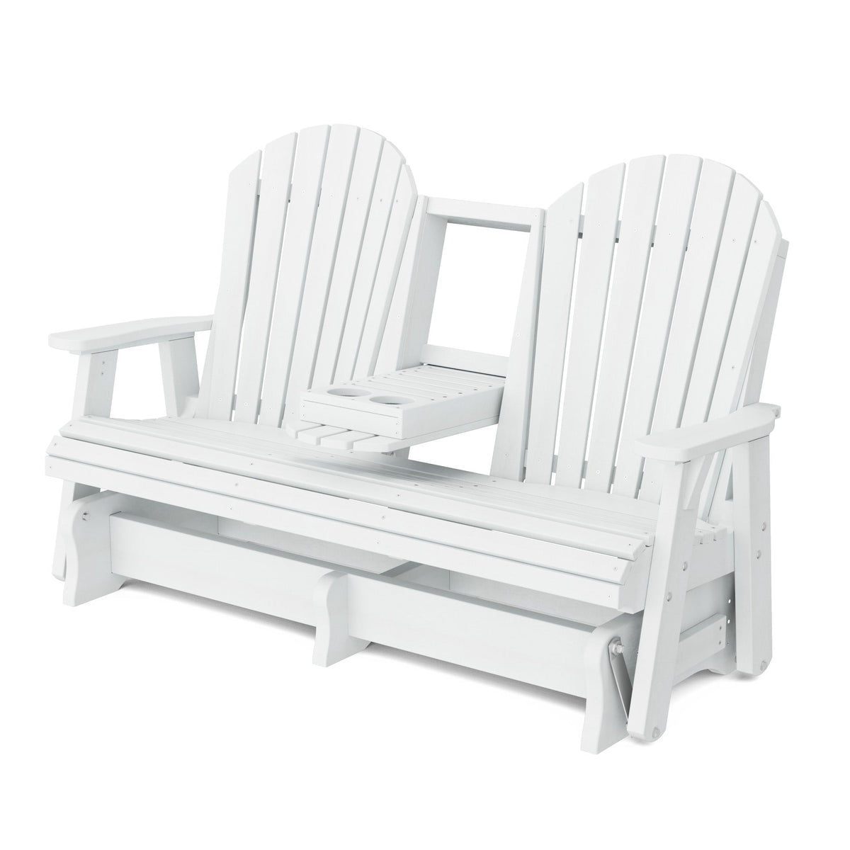 Heritage 5' Glider with Console Garden Bench