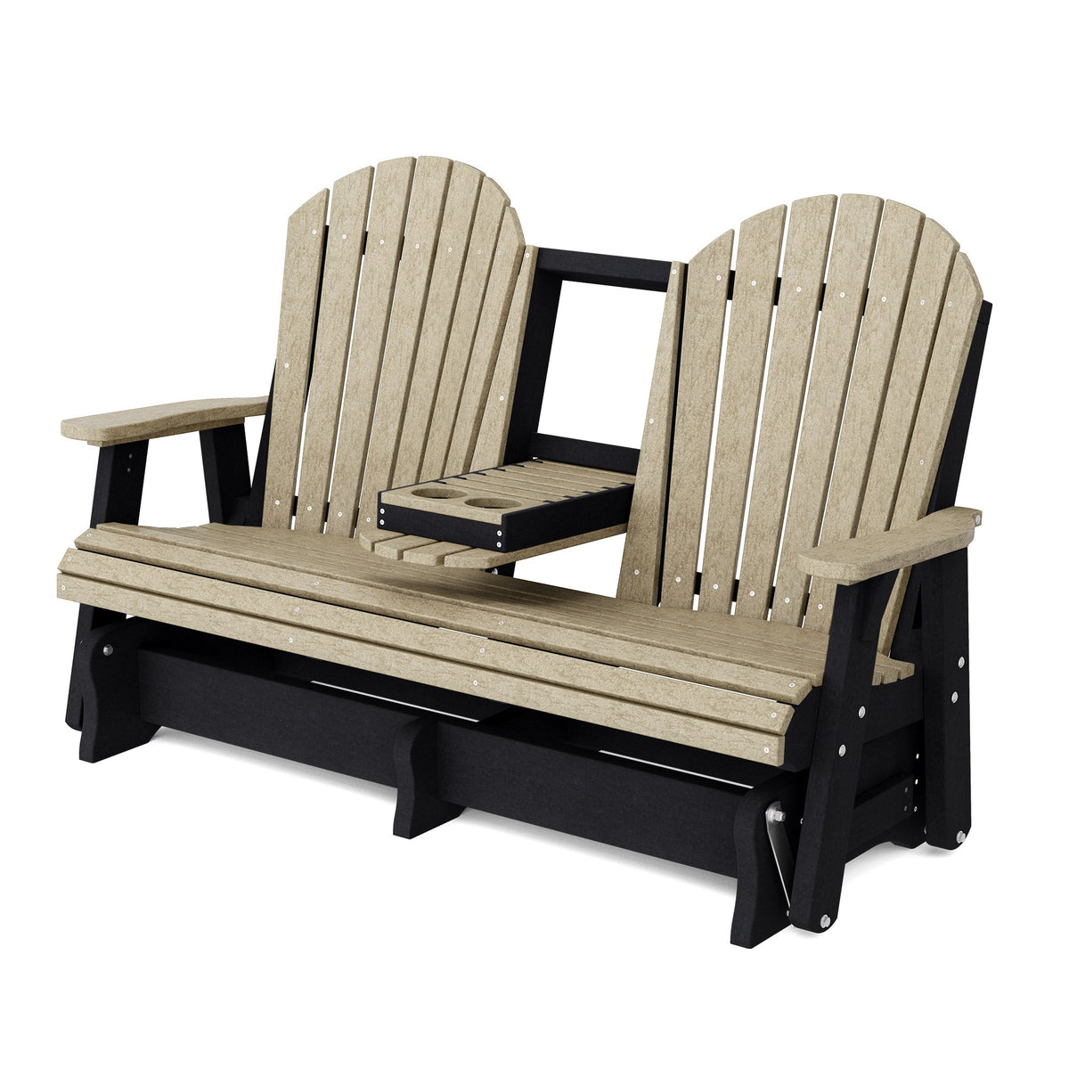 Heritage 5' Glider with Console Garden Bench