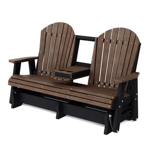 Heritage 5' Glider with Console Garden Bench