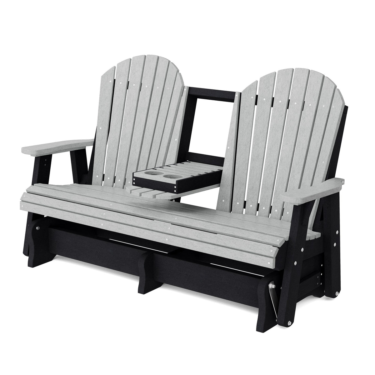 Heritage 5' Glider with Console Garden Bench