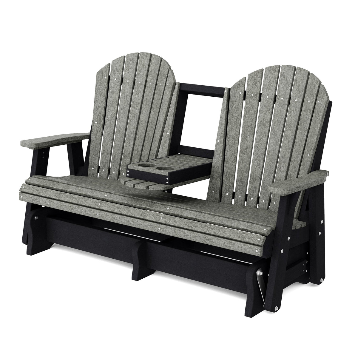 Heritage 5' Glider with Console Garden Bench