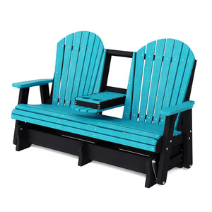 Heritage 5' Glider with Console Garden Bench