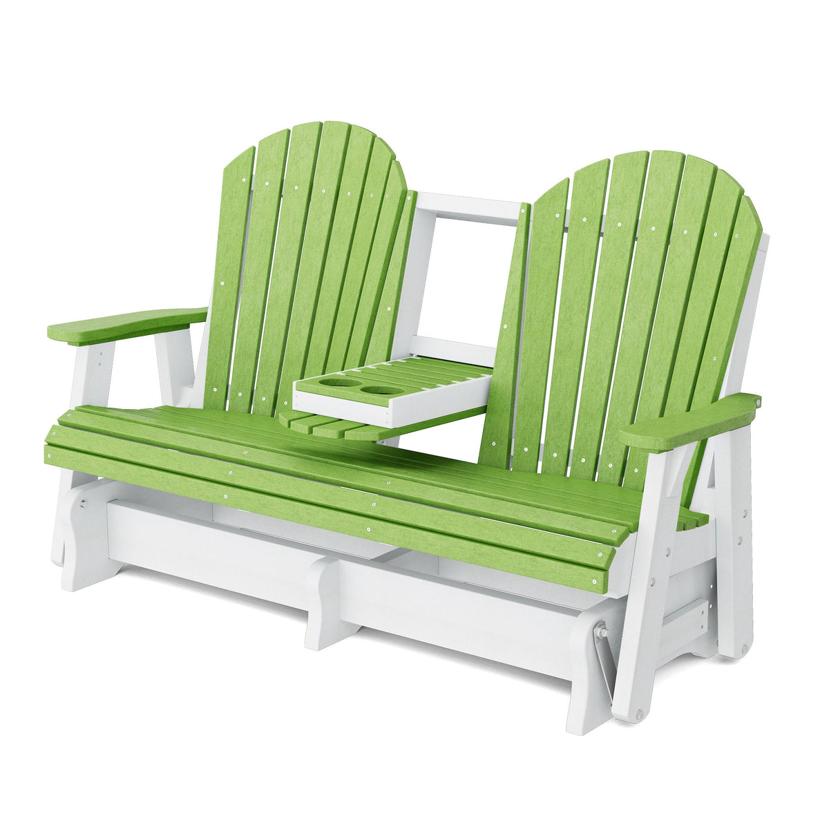 Heritage 5' Glider with Console Garden Bench