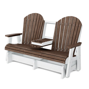 Heritage 5' Glider with Console Garden Bench