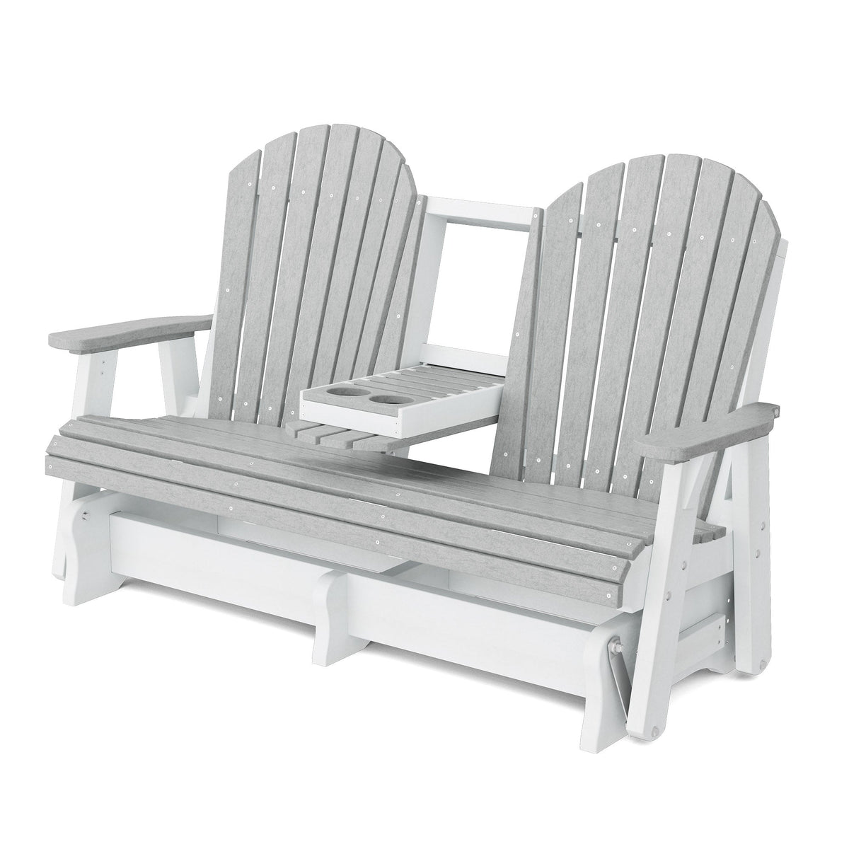 Heritage 5' Glider with Console Garden Bench