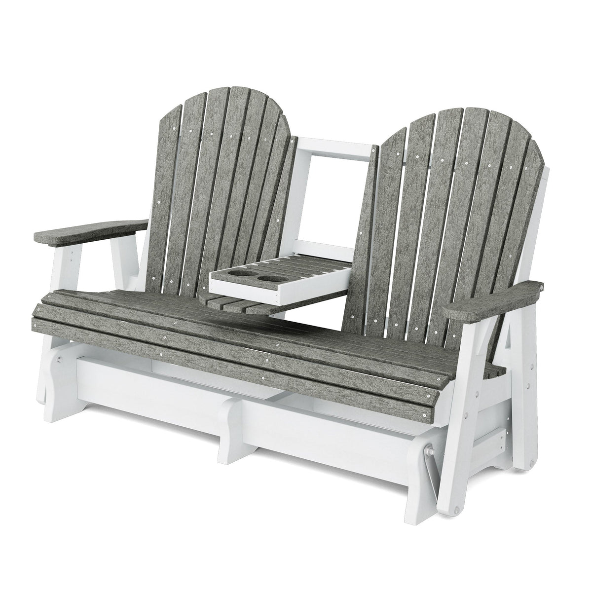 Heritage 5' Glider with Console Garden Bench