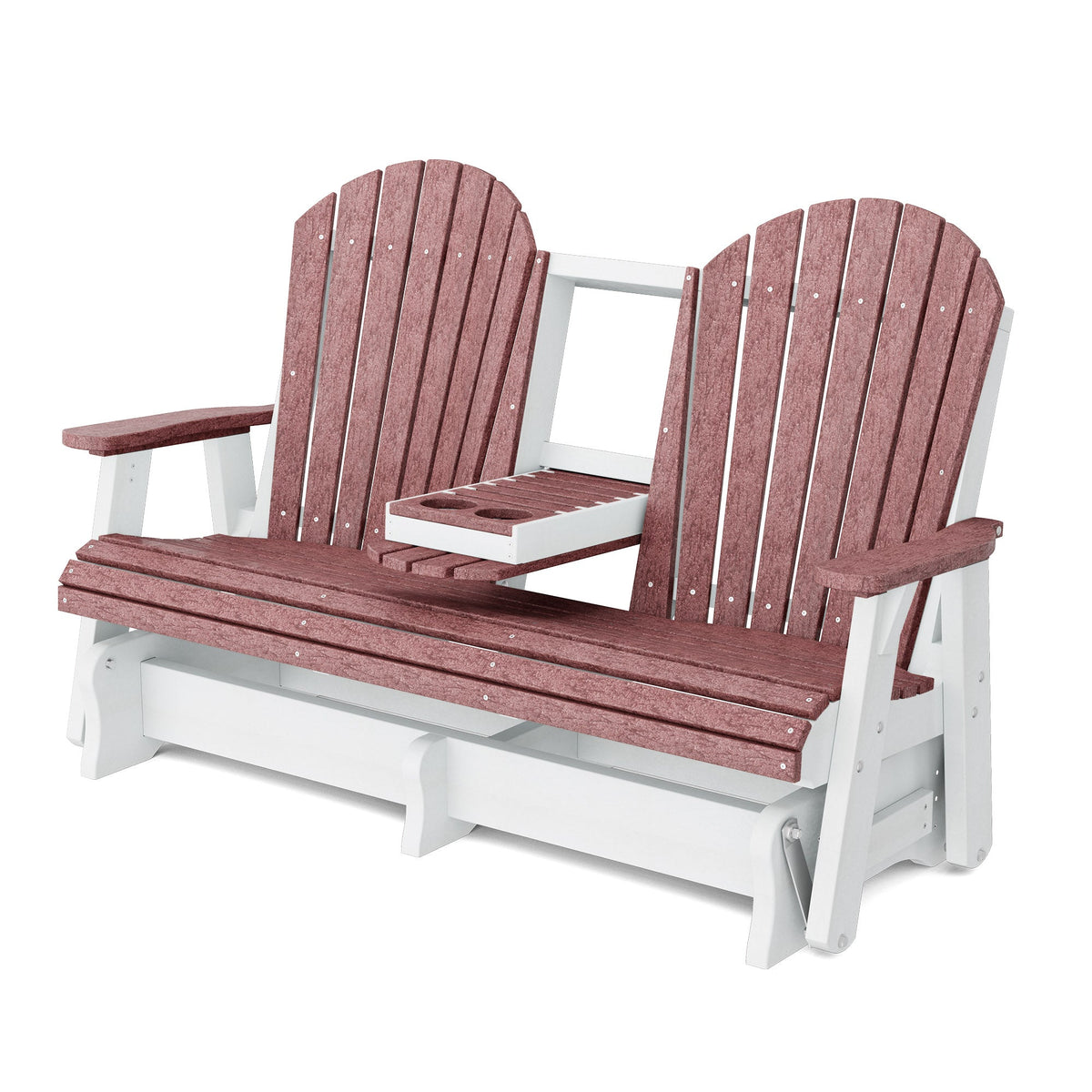 Heritage 5' Glider with Console Garden Bench