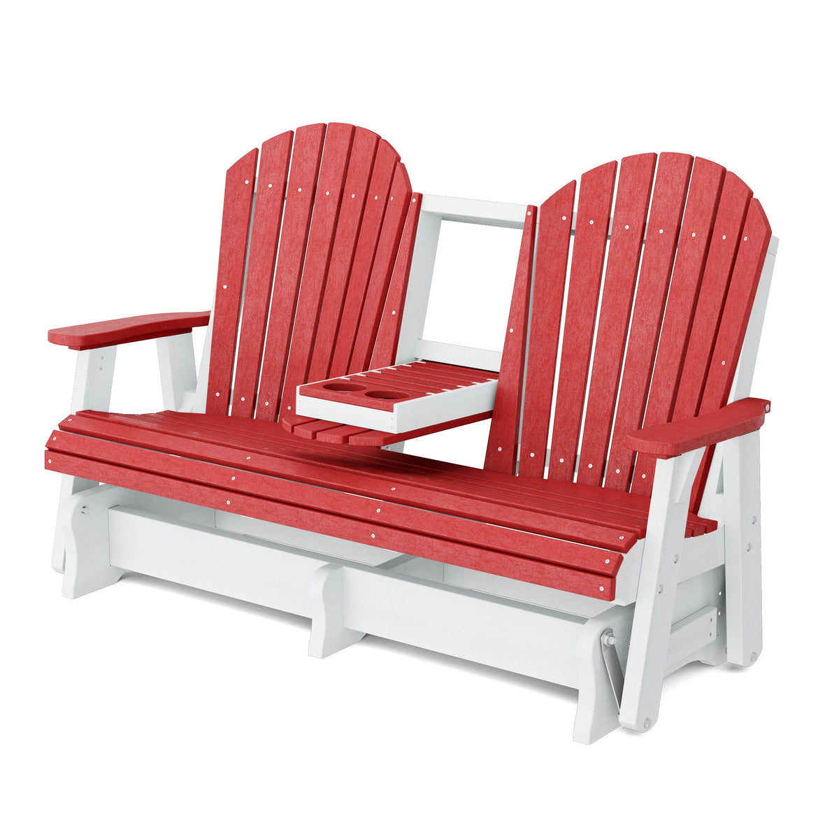 Heritage 5' Glider with Console Garden Bench