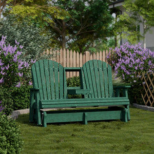 Heritage 5' Glider with Console Garden Bench