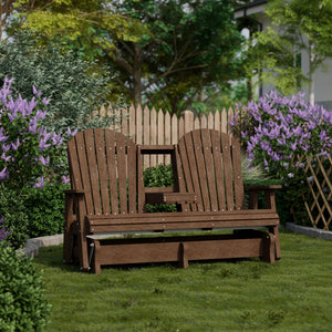 Heritage 5' Glider with Console Garden Bench