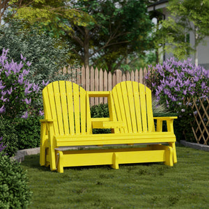 Heritage 5' Glider with Console Garden Bench