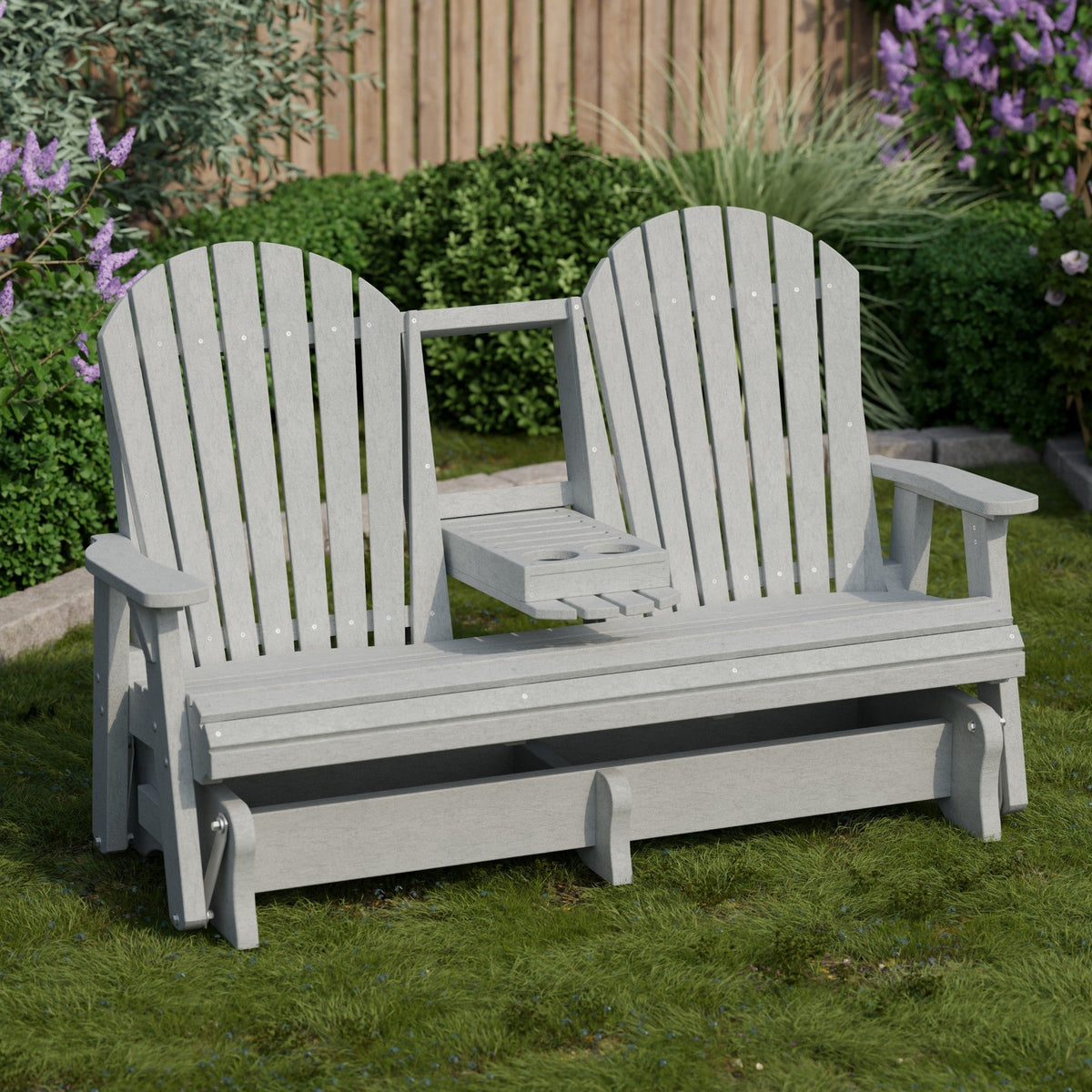 Heritage 5' Glider with Console Garden Bench
