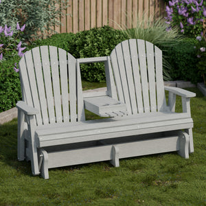 Heritage 5' Glider with Console Garden Bench