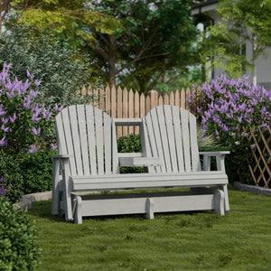 Heritage 5' Glider with Console Garden Bench