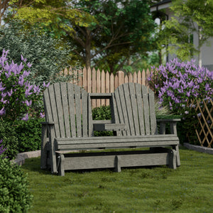 Heritage 5' Glider with Console Garden Bench