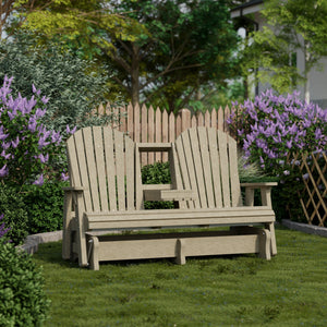 Heritage 5' Glider with Console Garden Bench