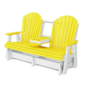 Heritage 5' Glider with Console Garden Bench