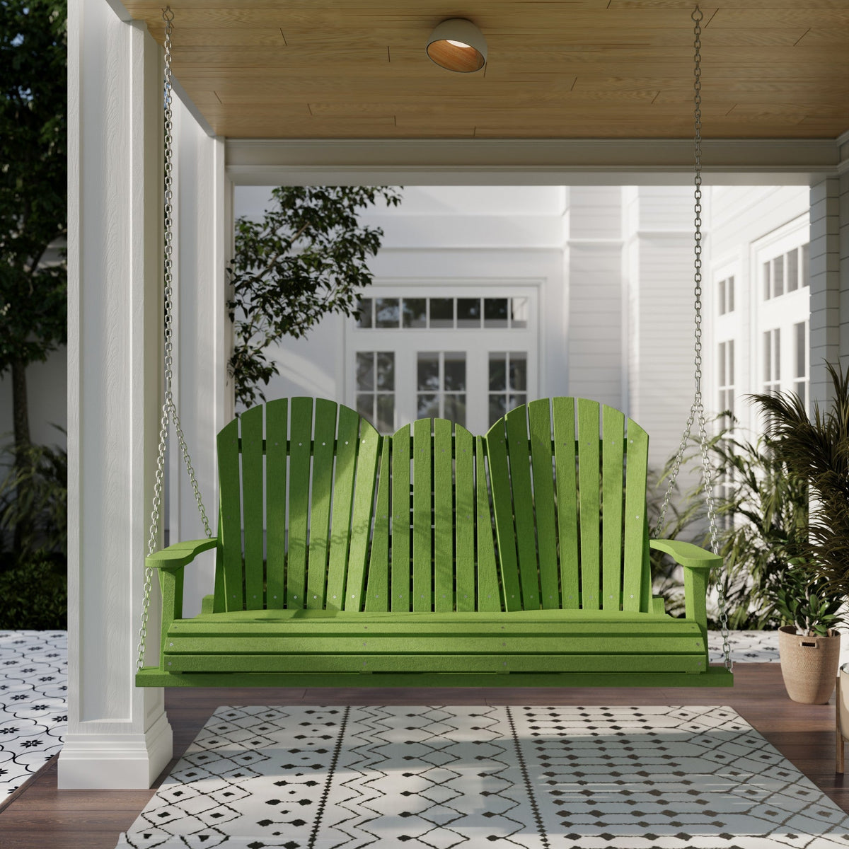 Heritage 5' Swing With Console Porch Swing