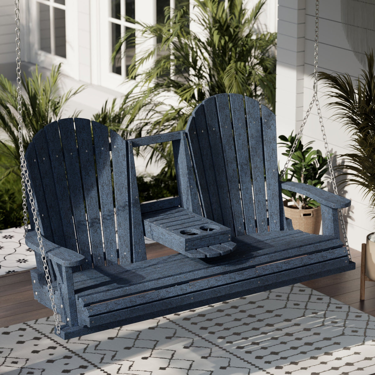 Heritage 5' Swing With Console Porch Swing