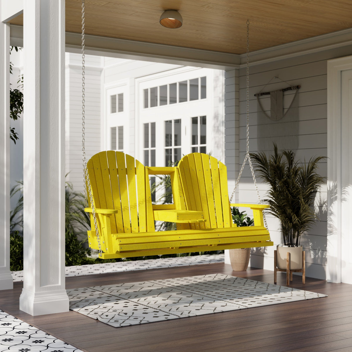 Heritage 5' Swing With Console Porch Swing