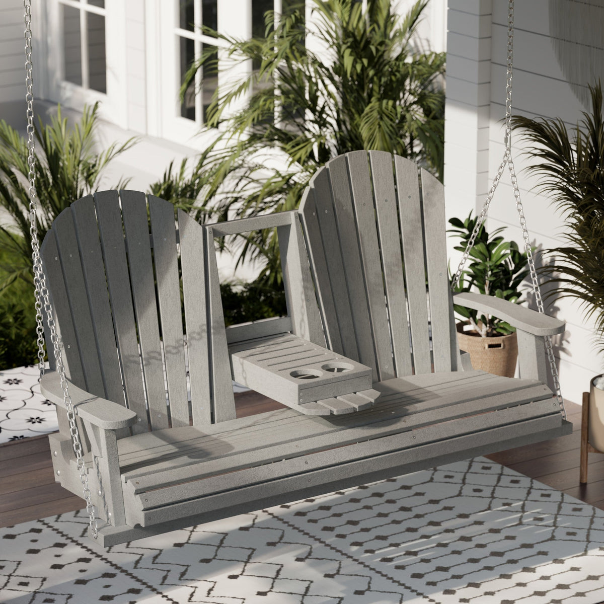 Heritage 5' Swing With Console Porch Swing