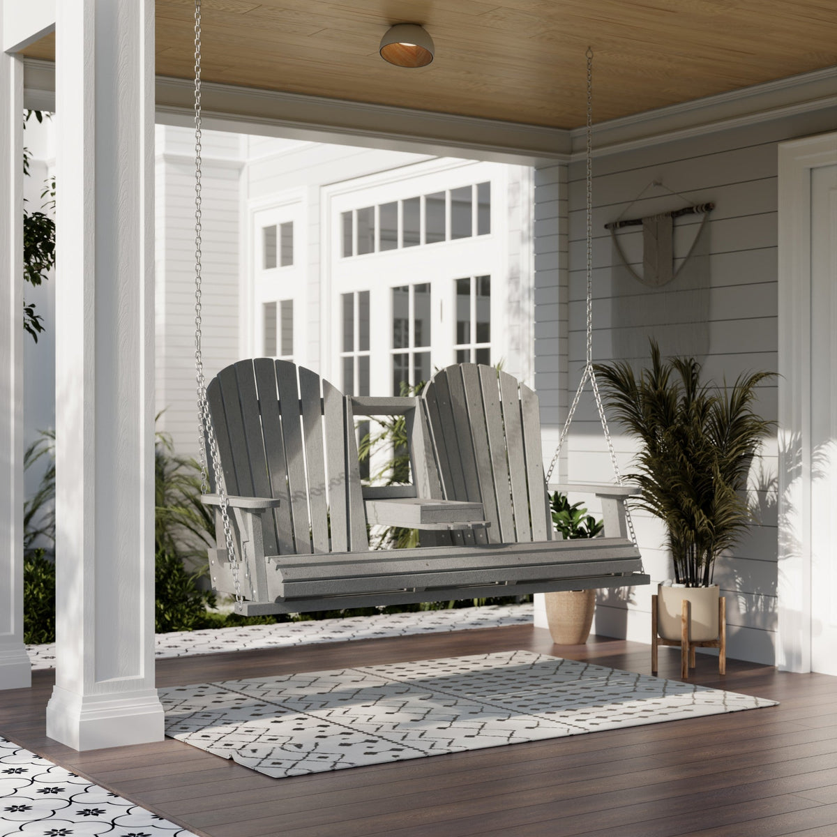 Heritage 5' Swing With Console Porch Swing