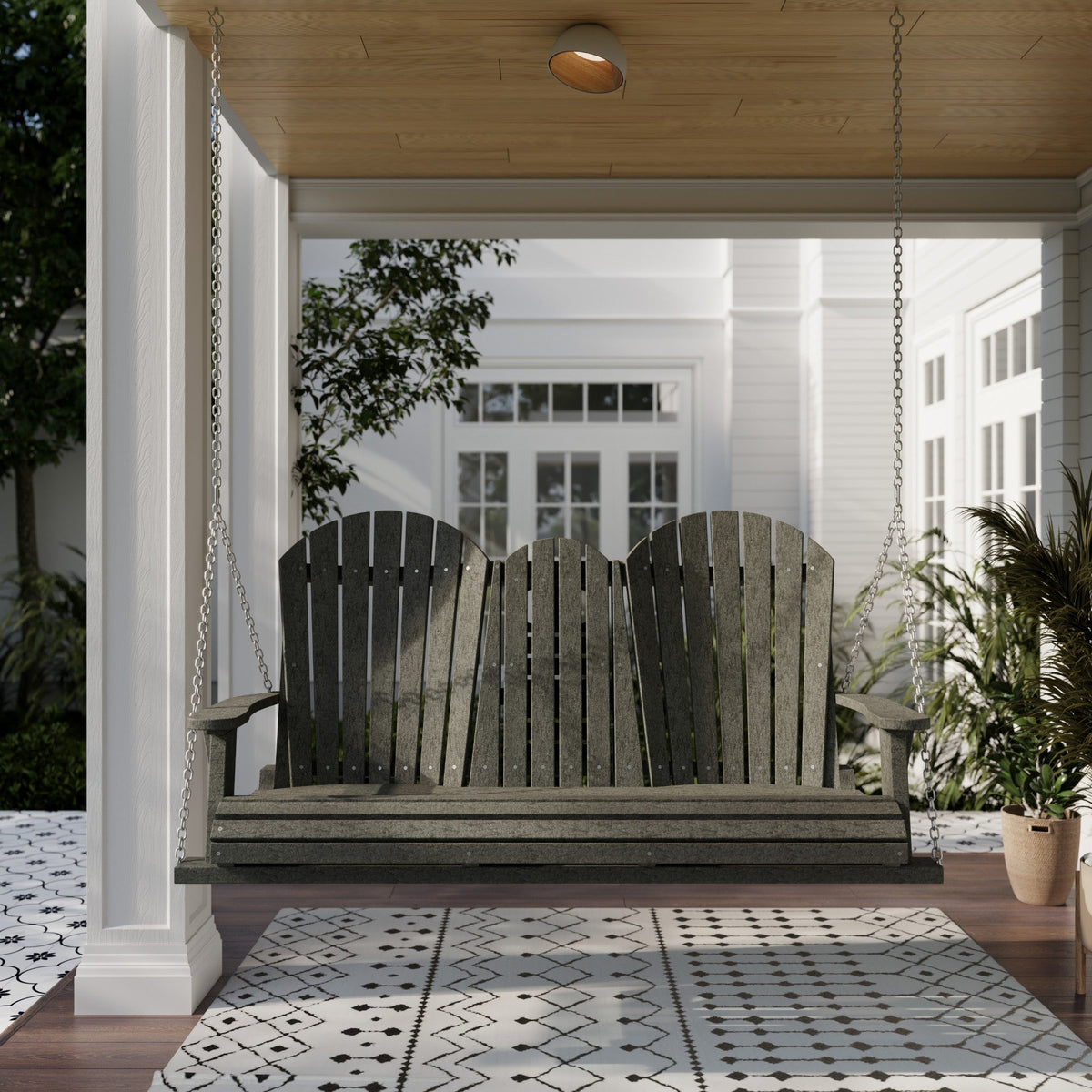Heritage 5' Swing With Console Porch Swing