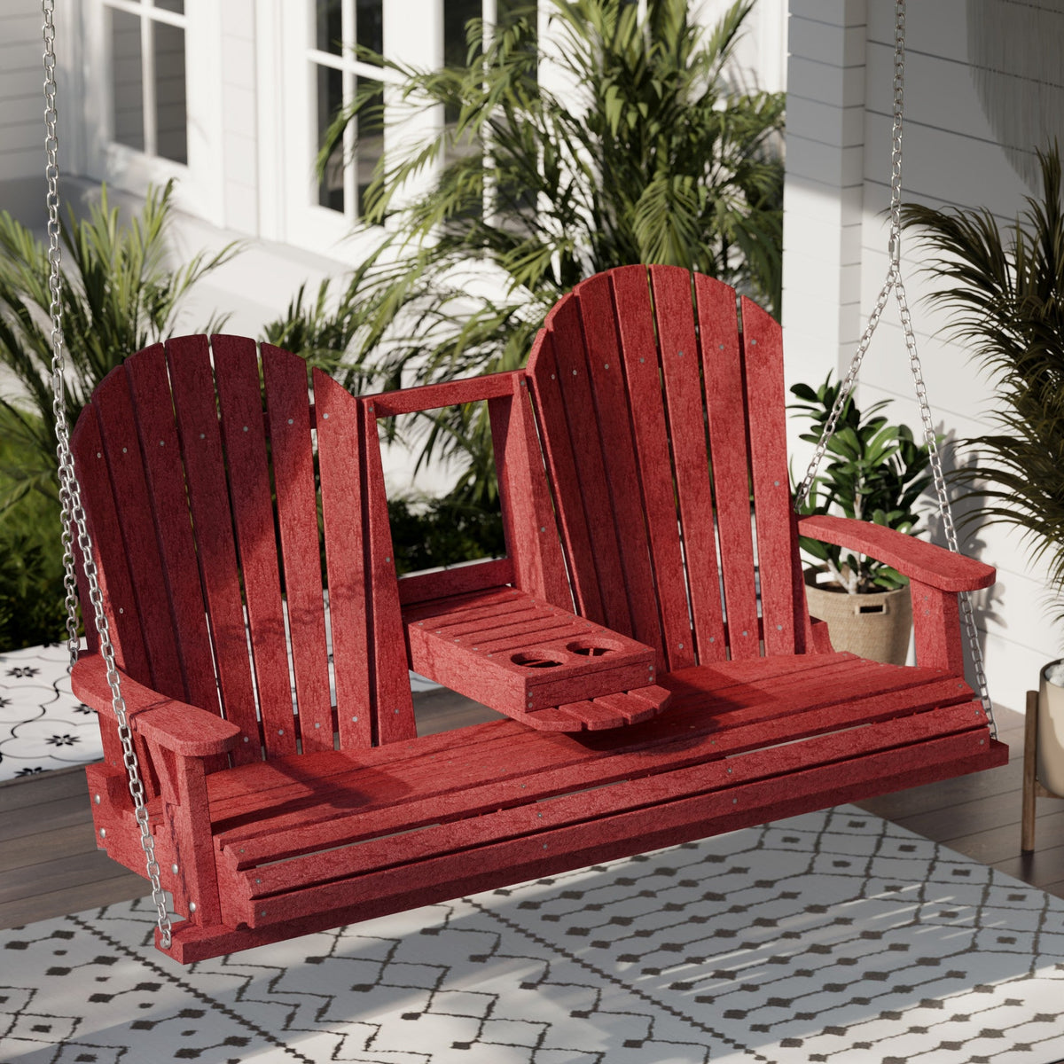 Heritage 5' Swing With Console Porch Swing