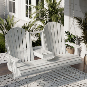 Heritage 5' Swing With Console Porch Swing