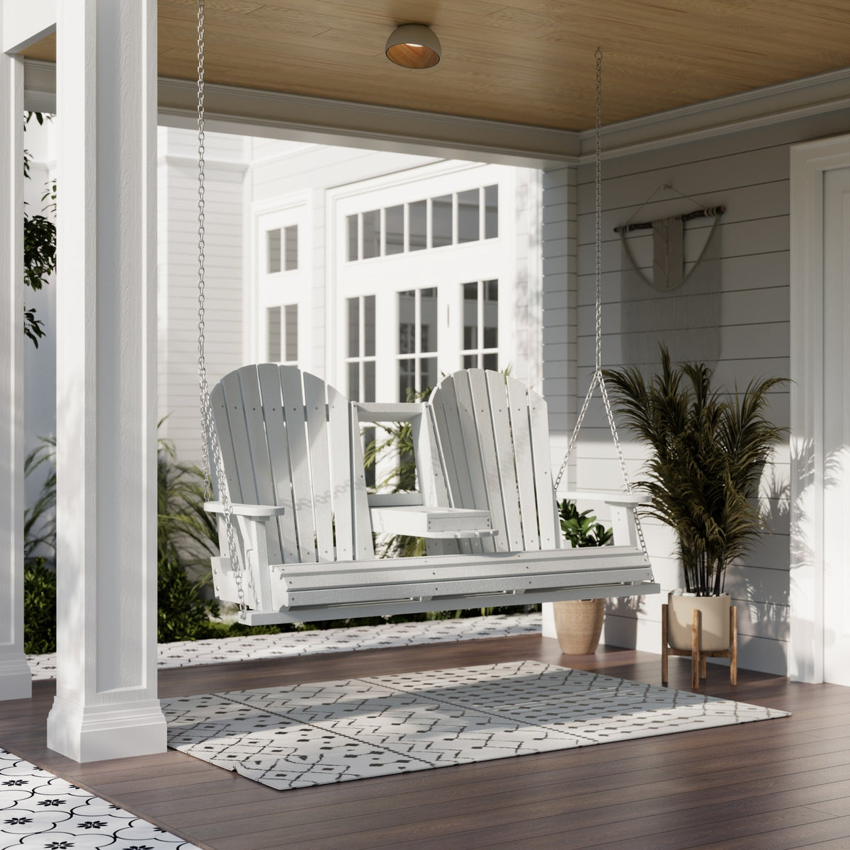 Heritage 5' Swing With Console Porch Swing