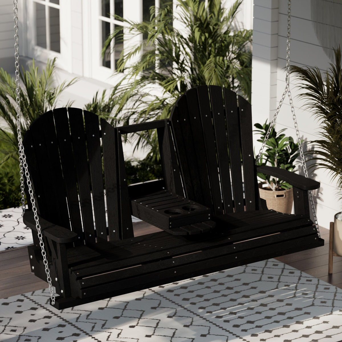 Heritage 5' Swing With Console Porch Swing