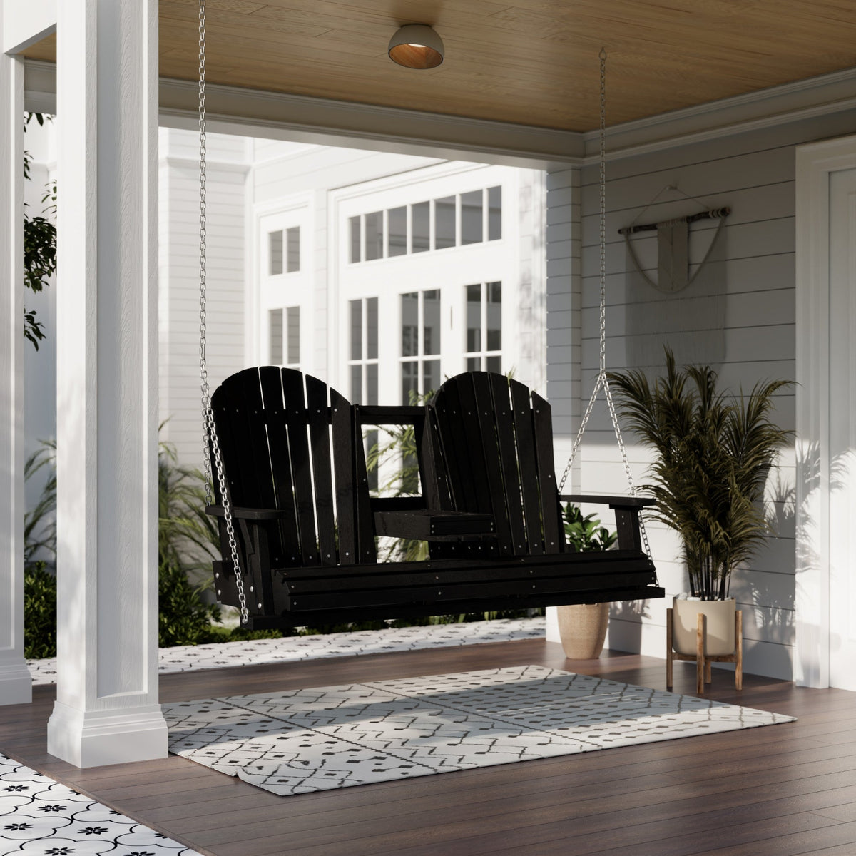 Heritage 5' Swing With Console Porch Swing
