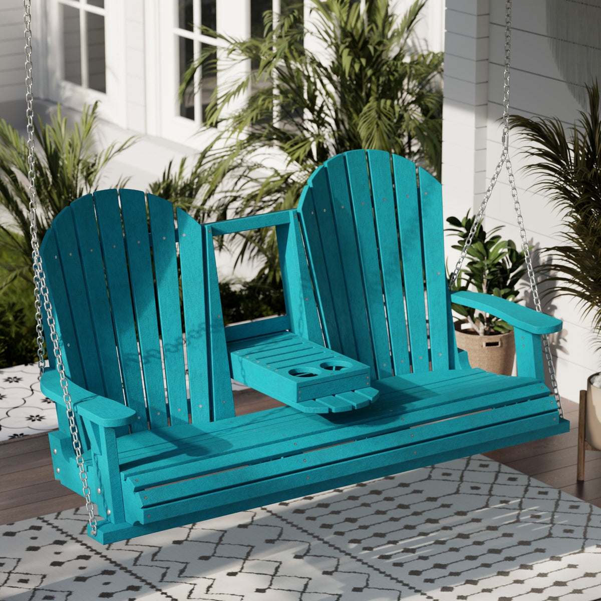 Heritage 5' Swing With Console Porch Swing