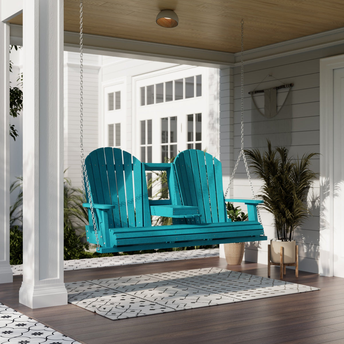 Heritage 5' Swing With Console Porch Swing