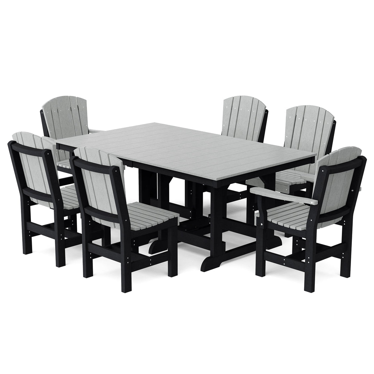 Heritage 7-Piece 44"x72" Dining Set Dining Set