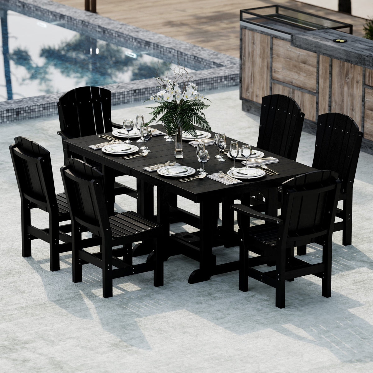 Heritage 7-Piece 44"x72" Dining Set Dining Set