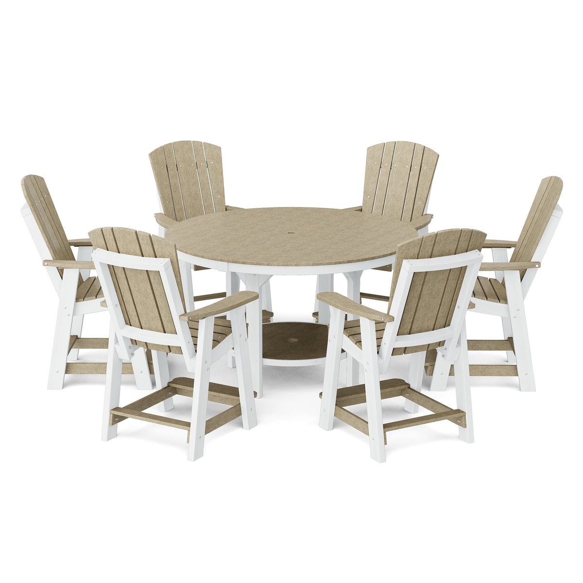 Heritage 7-Piece 60" Pub Counter Set Dining Set