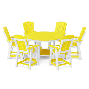 Heritage 7-Piece 60" Pub Counter Set Dining Set