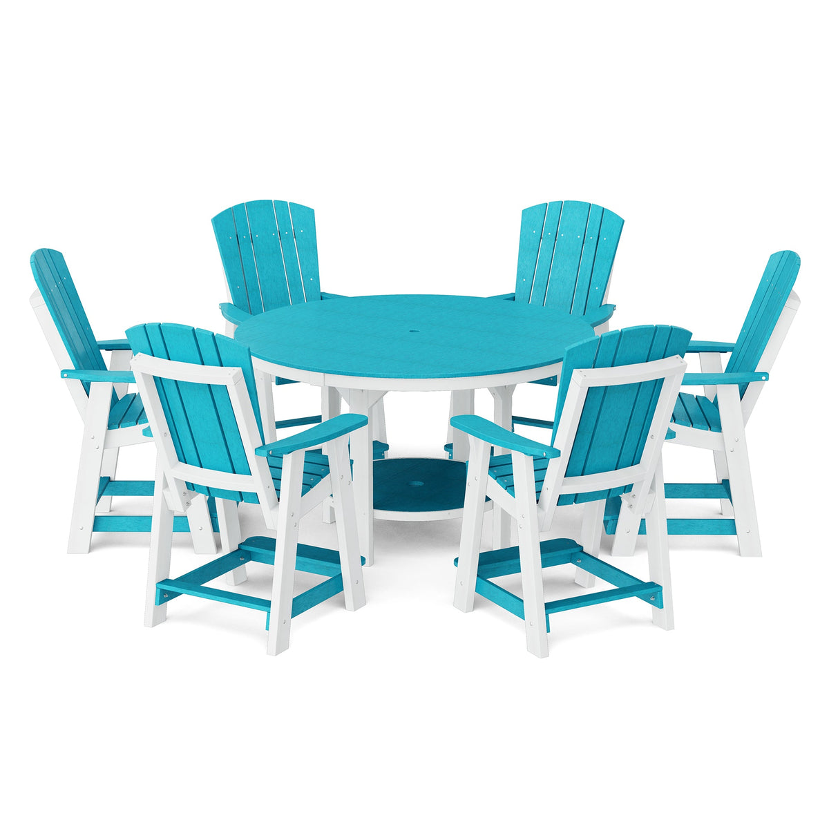 Heritage 7-Piece 60" Pub Counter Set Dining Set