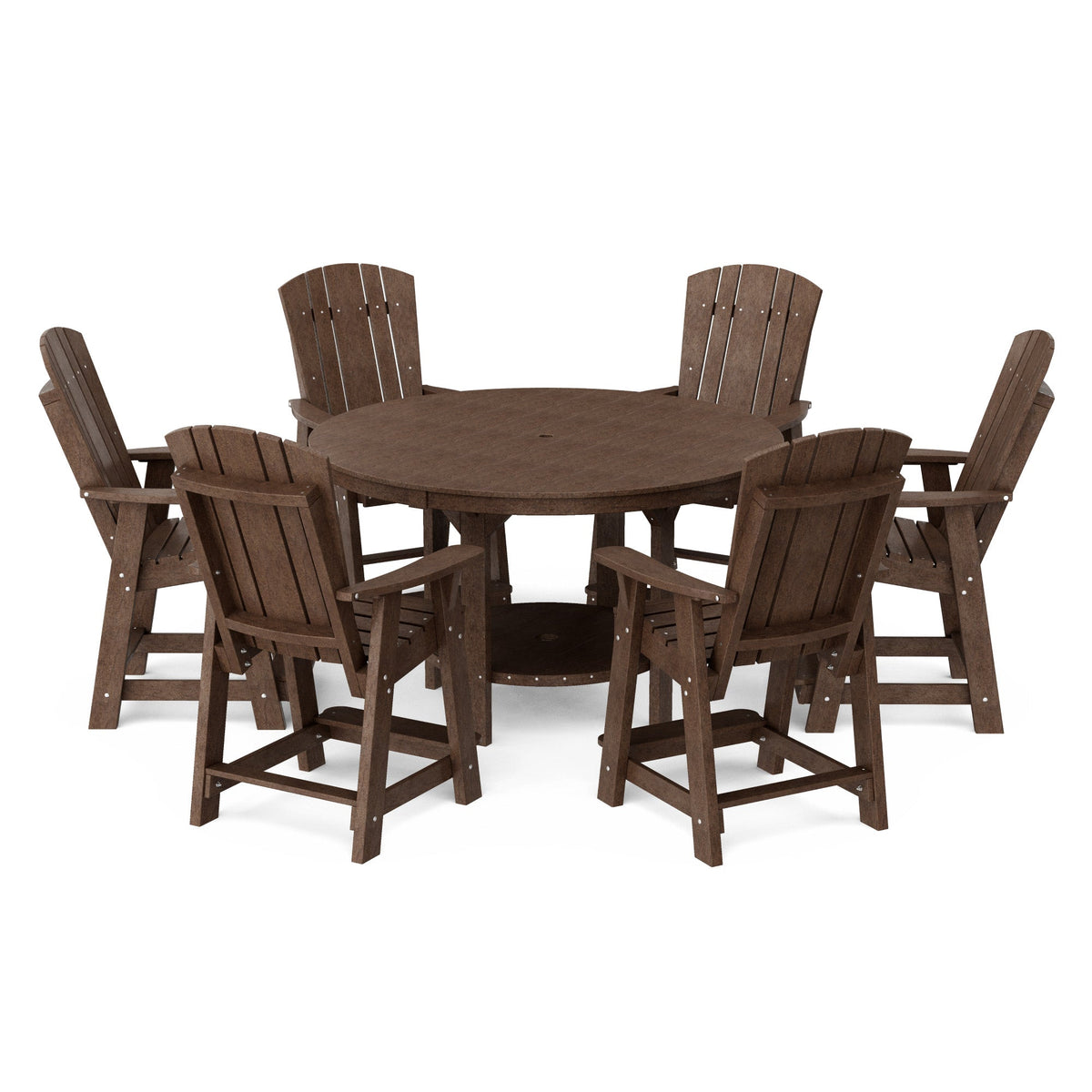 Heritage 7-Piece 60" Pub Counter Set Dining Set