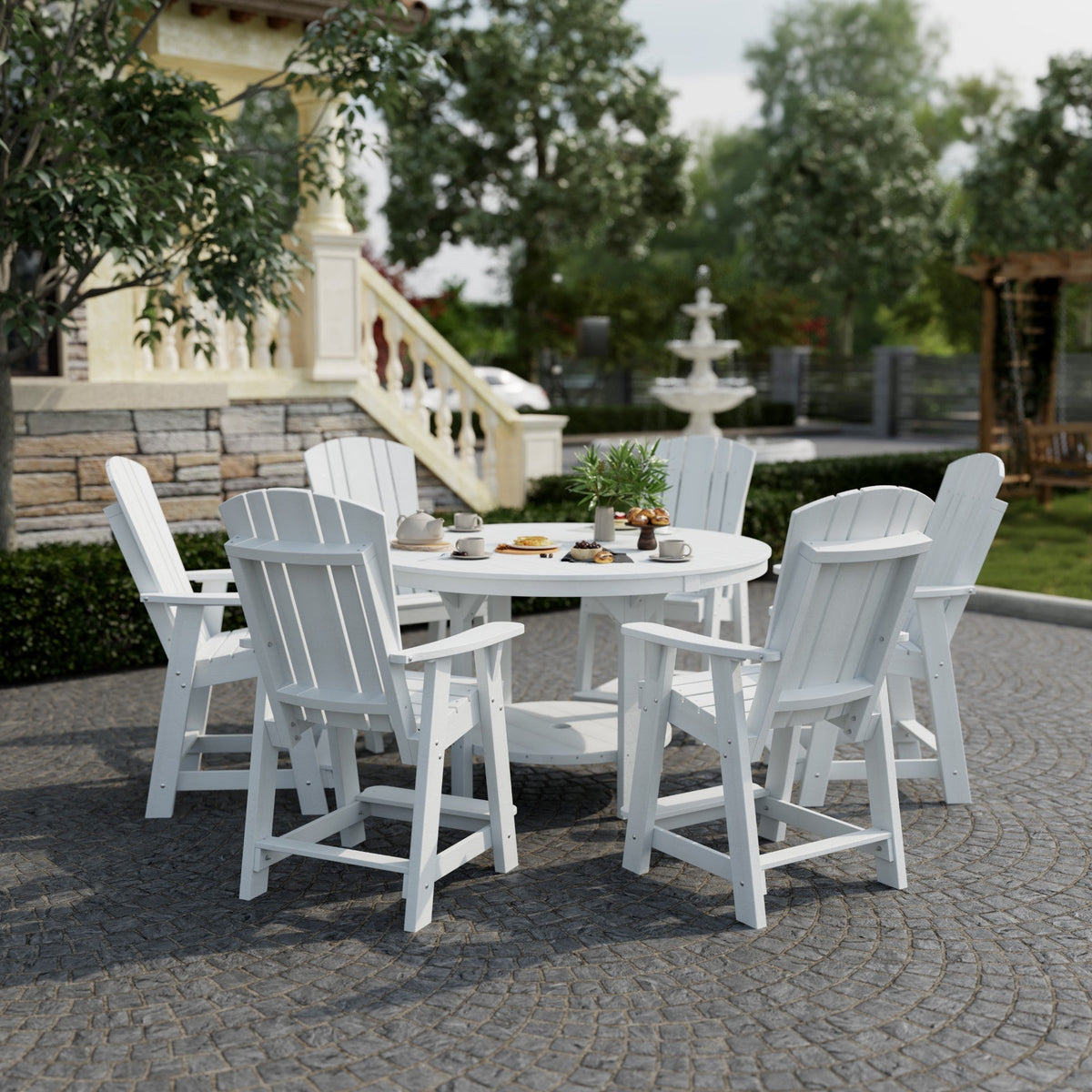 Heritage 7-Piece 60" Pub Counter Set Dining Set