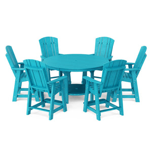 Heritage 7-Piece 60" Pub Counter Set Dining Set