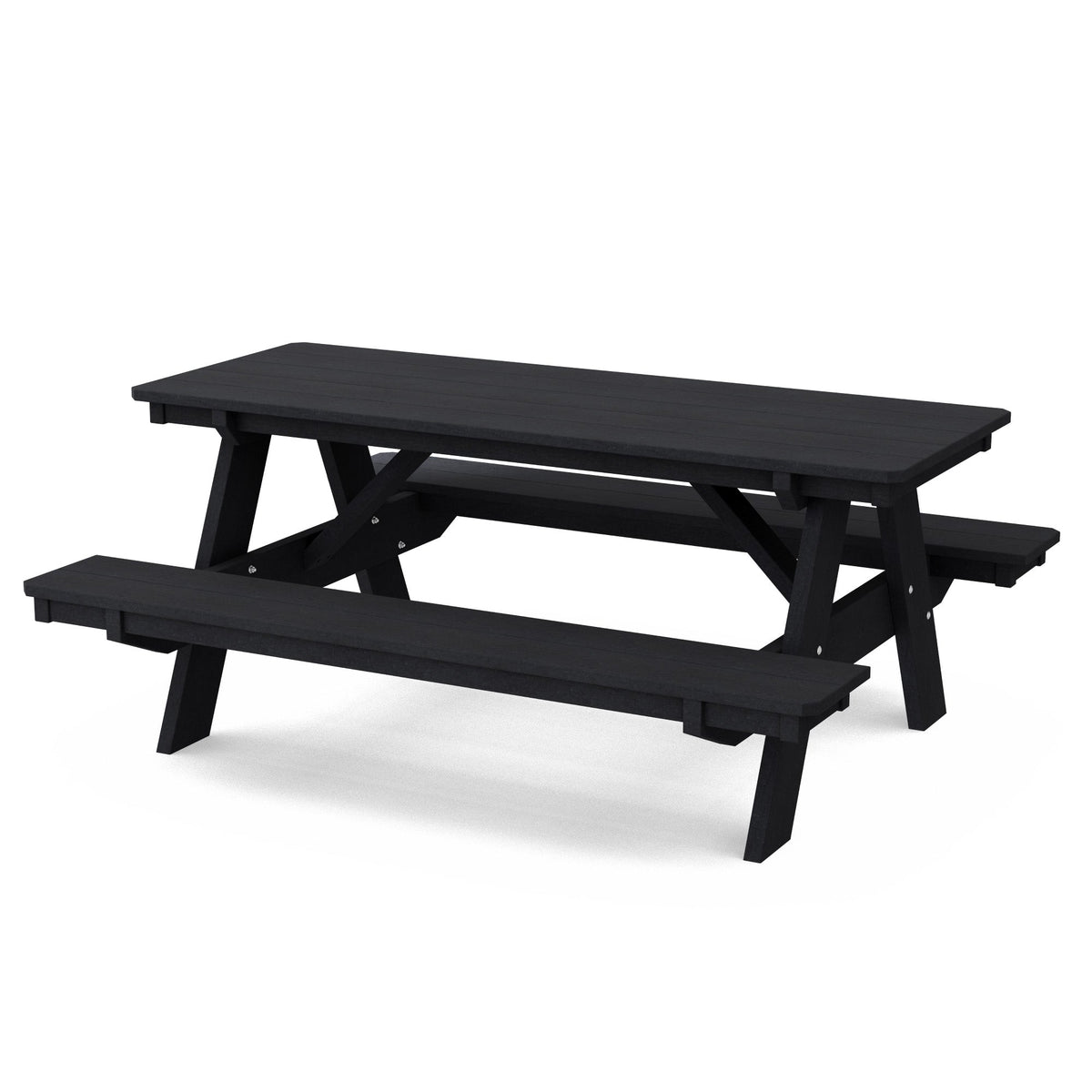 Heritage 72" Picnic Table with Attached Benches Picnic Table