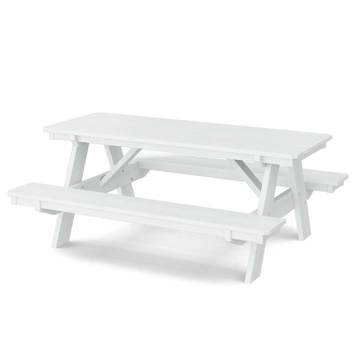 Heritage 72" Picnic Table with Attached Benches Picnic Table
