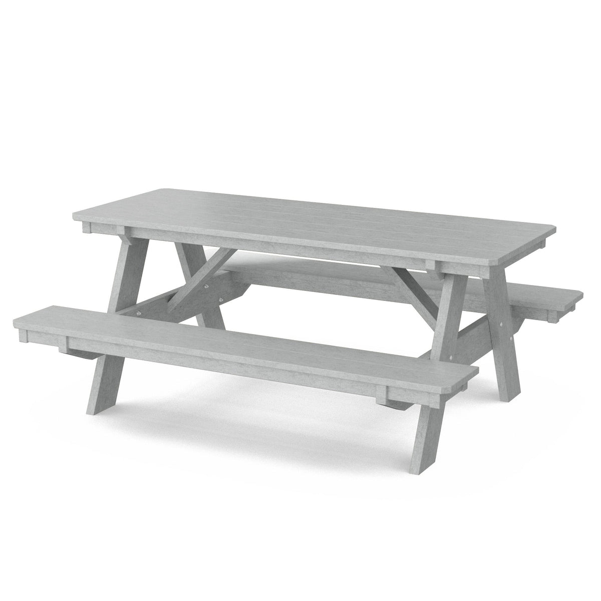 Heritage 72" Picnic Table with Attached Benches Picnic Table