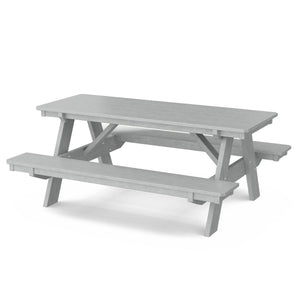 Heritage 72" Picnic Table with Attached Benches Picnic Table
