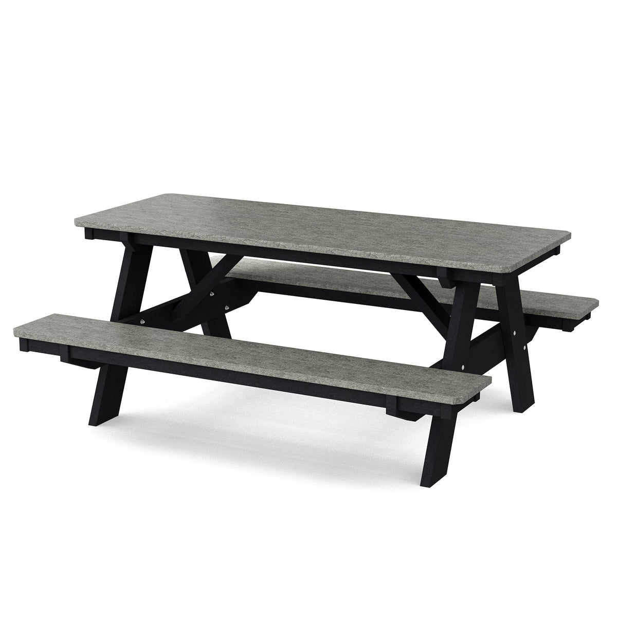 Heritage 72" Picnic Table with Attached Benches Picnic Table
